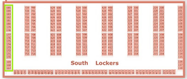 South Lockers #167-185