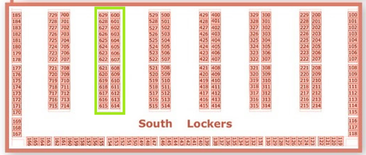 South Lockers #600-629