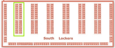 South Lockers #700-729